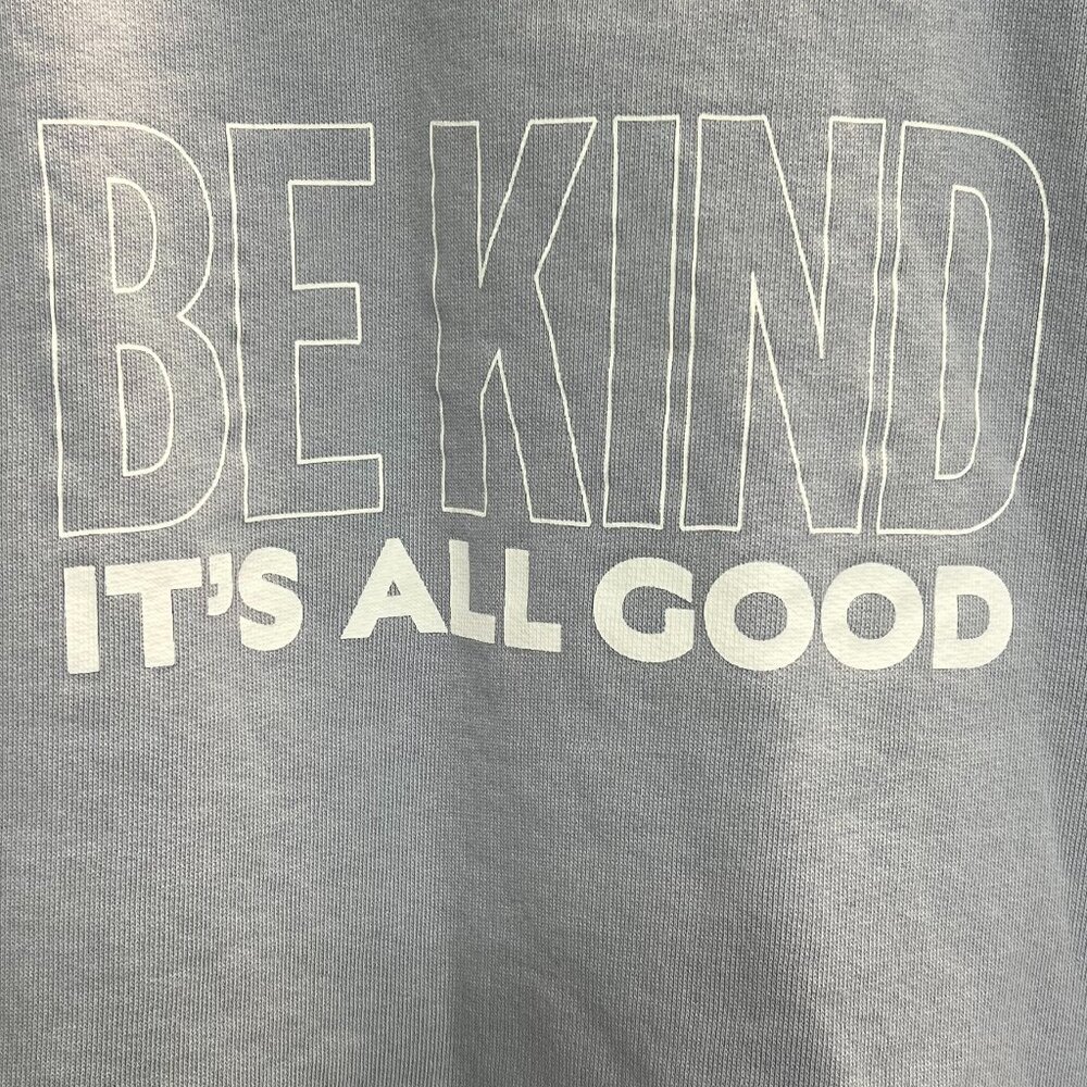 💙  H&M Be Kind It’s All Good Graphic Short Sleeve Sweatshirt – Size L - Picture 2 of 9